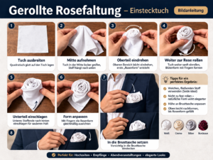 gerollte Rosefaltung