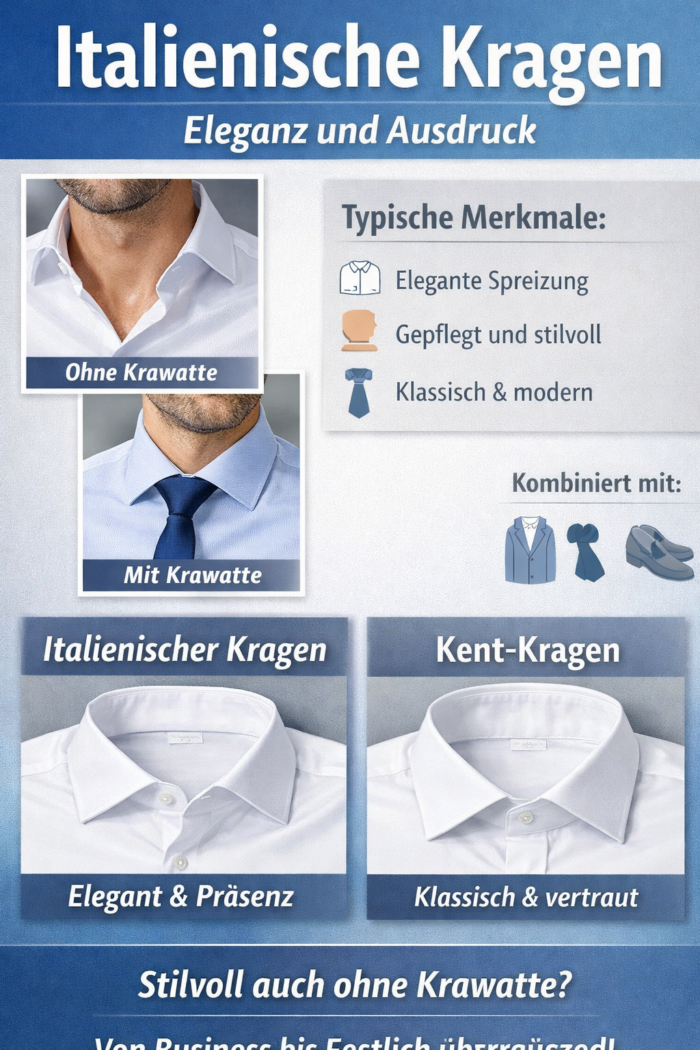 Italienische Kragen und ihre elegante Wirkung
